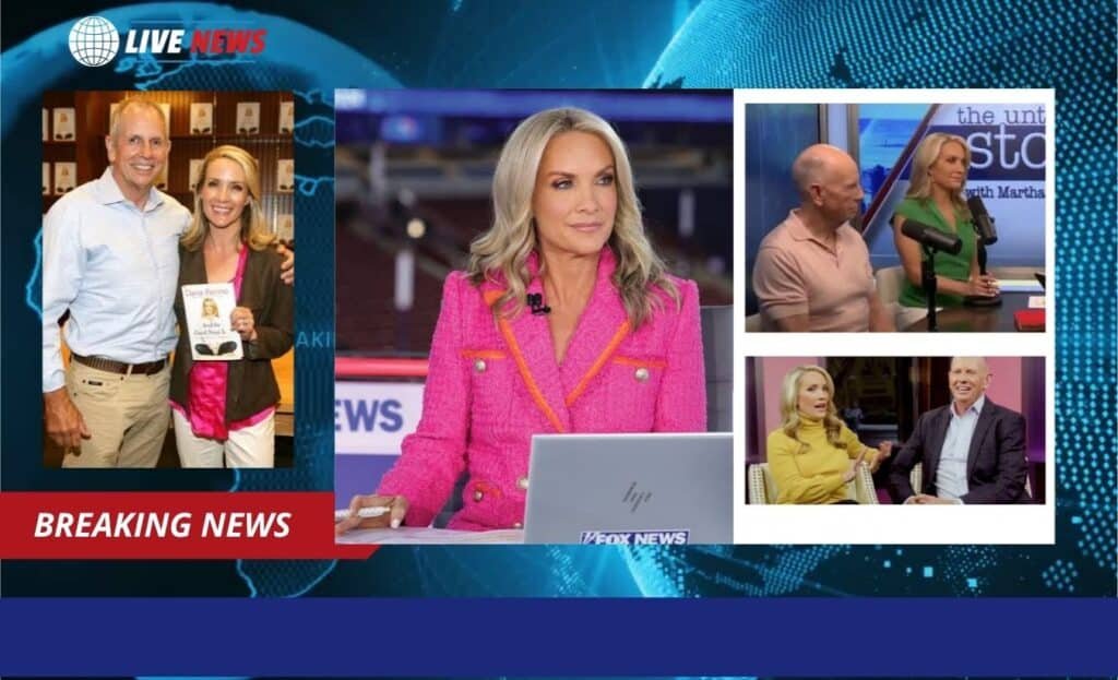 Peter McMahon and wife Dana Perino during a podcast